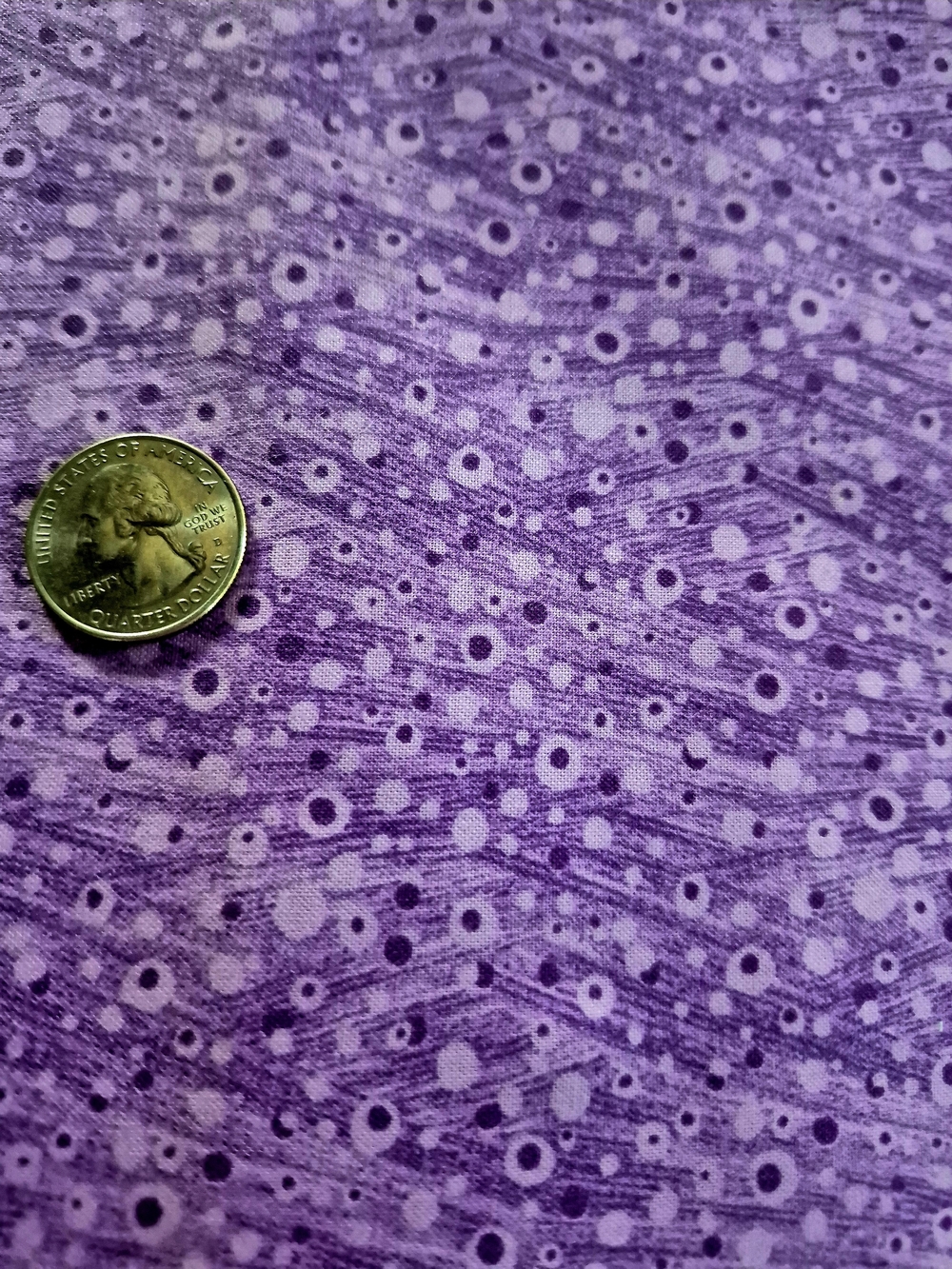 Abstract Dots Shades of Purple Cotton Fabric 1 3/4 Yards Sewing Quilting Crafts